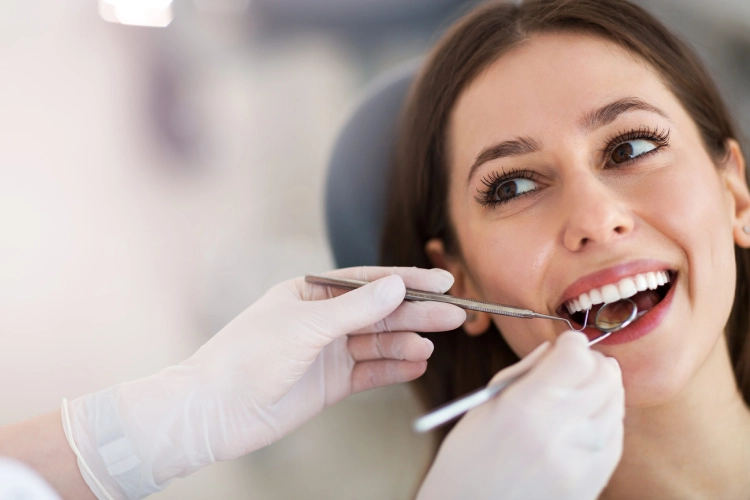 Patient receiving dental Dental Exams in Surrey at Heavenly Dental